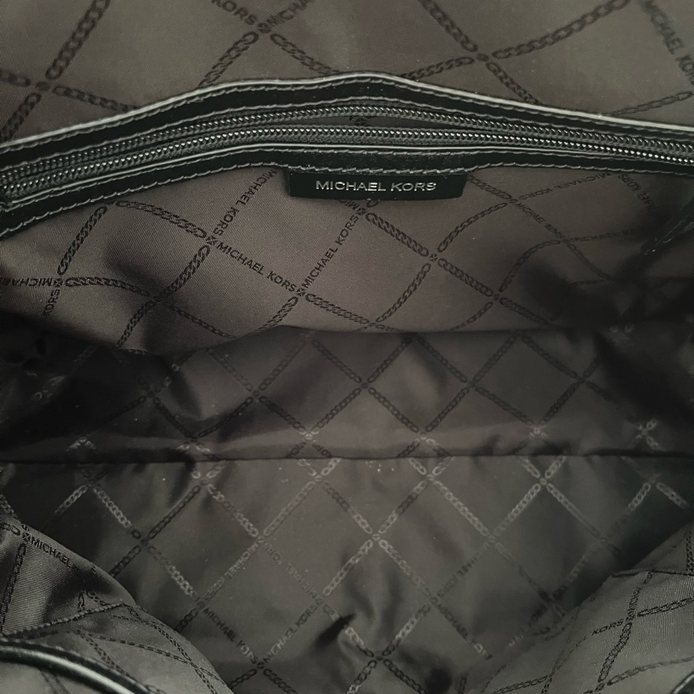 Michael Kors Black Leather Studded Astor Satchel - Picture 8 of 9